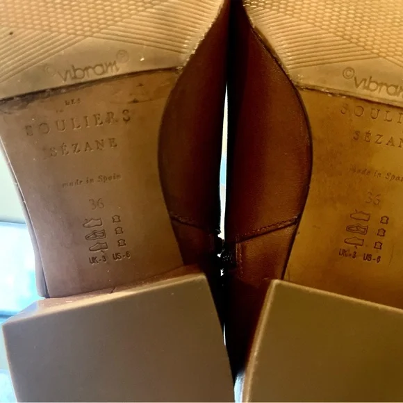 RARE — NEVER WORN Sézane Low Léa Bottines in cognac brown - Picture 12 of 12